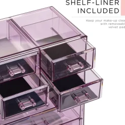 Sorbus Medium Makeup Organizer Set - (3 Large / 4 Small Drawers/Top Tray)
