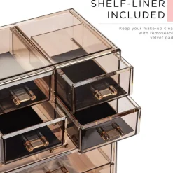 Sorbus Medium Makeup Organizer Set - (3 Large / 4 Small Drawers/Top Tray)