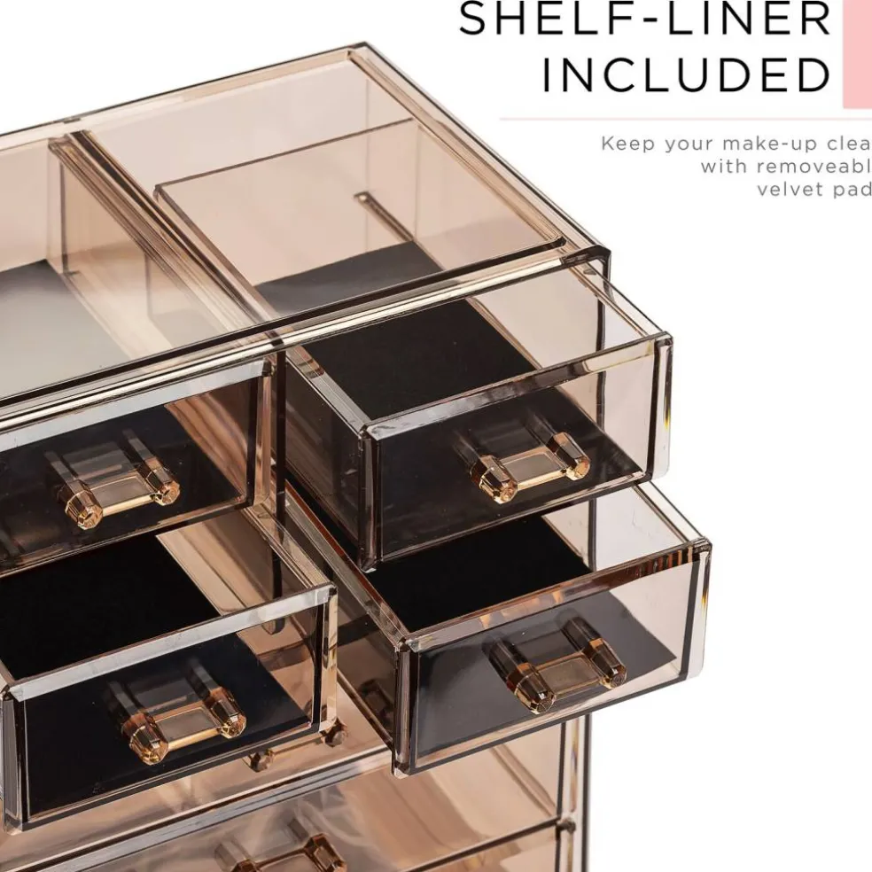 Sorbus Medium Makeup Organizer Set - (3 Large / 4 Small Drawers/Top Tray)