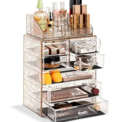 Sorbus Medium Makeup Organizer Set - (3 Large / 4 Small Drawers/Top Tray)