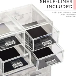 Sorbus Medium Makeup Organizer Set - (3 Large / 4 Small Drawers/Top Tray)