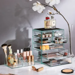 Sorbus Medium Makeup Organizer Set - (3 Large / 4 Small Drawers/Top Tray)