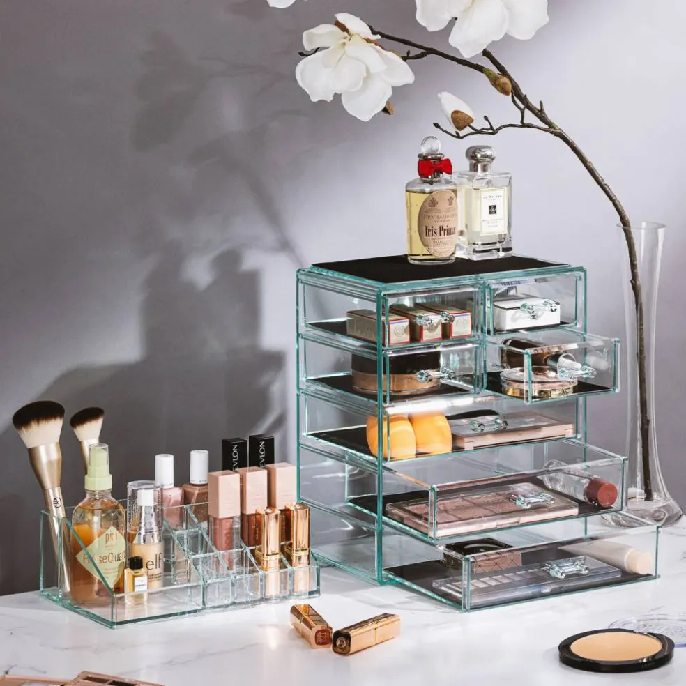 Sorbus Medium Makeup Organizer Set - (3 Large / 4 Small Drawers/Top Tray)