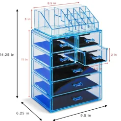Sorbus Medium Makeup Organizer Set - (3 Large / 4 Small Drawers/Top Tray)