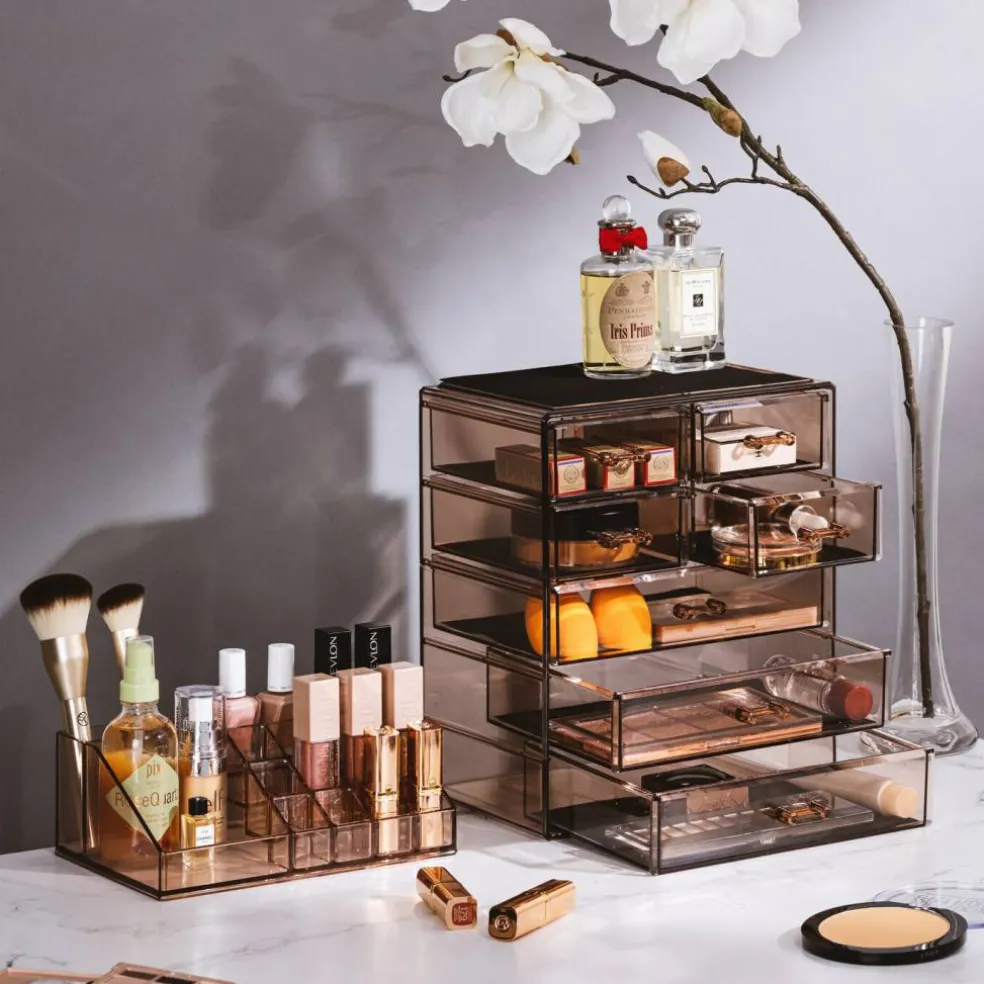 Sorbus Medium Makeup Organizer Set - (3 Large / 4 Small Drawers/Top Tray)