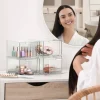 Sorbus 8 Pack Clear Stackable Acrylic Drawer Makeup Organizers - for Vanity, Bathroom, Under Sink, Cabinets, Jewelry, and More