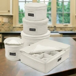 Sorbus 5-Piece Dinnerware Storage Set