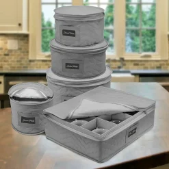 Sorbus 5-Piece Dinnerware Storage Set
