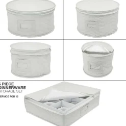 Sorbus 5-Piece Dinnerware Storage Set