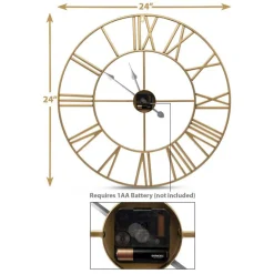 Sorbus® 24" Round Oversized Wall Clock
