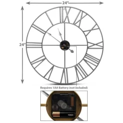 Sorbus® 24" Round Oversized Wall Clock