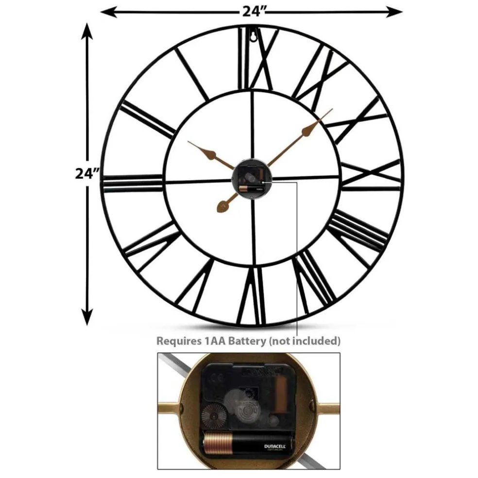 Sorbus® 24" Round Oversized Wall Clock