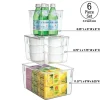 Sorbus Small, Medium & Large Clear 6 Bin Set