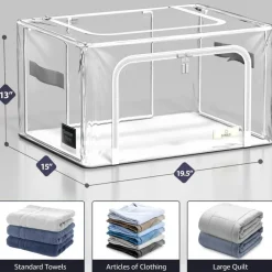 Sorbus Stackable & Foldable Clear Plastic Storage Bags