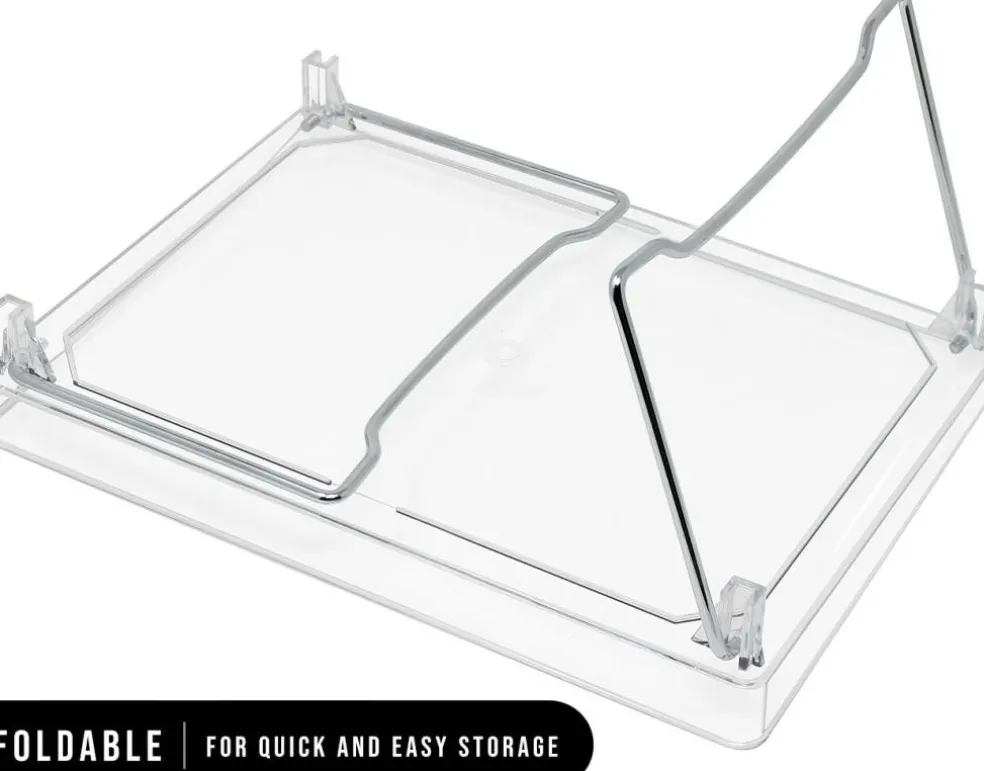 Sorbus Stackable Shelves for Cabinets & Countertop - Storage Shelf Organizer Stand Racks- Foldable Shelves for Undersink, Kitchen Cabinets, Pantry, Countertops, Clear Plastic/Metal