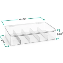 Sorbus Sunglasses Organizer - Plastic Stackable Eyeglass Storage and Display Case for Multiple Glasses with Lid, 3 Pack