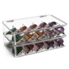 Sorbus Sunglasses Organizer - 2 Pack Plastic Stackable Eyeglass Storage and Display Case for Multiple Glasses with Lid, Stores 10