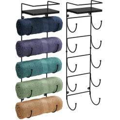 Sorbus Wall Mounted Towel Rack with Shelf