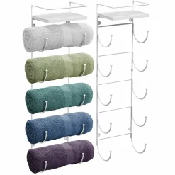 Sorbus Wall Mounted Towel Rack with Shelf