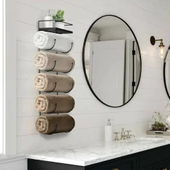 Sorbus Wall Mounted Towel Rack with Shelf