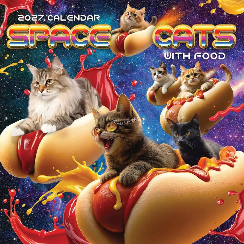 2027 Space Cats Mini Calendar
