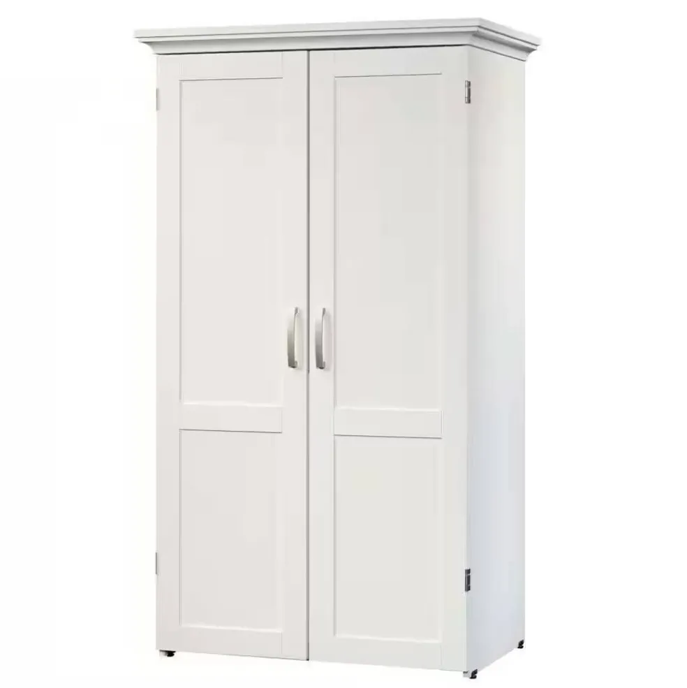 Space-Saving Armoire with Drop Leaf Desk and Adjustable Shelves for Home Office or Crafting