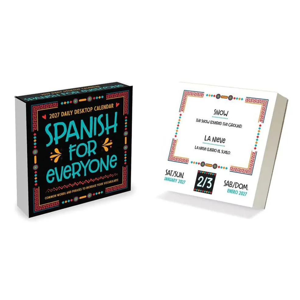 2027 Spanish Words Daily Desktop Calendar