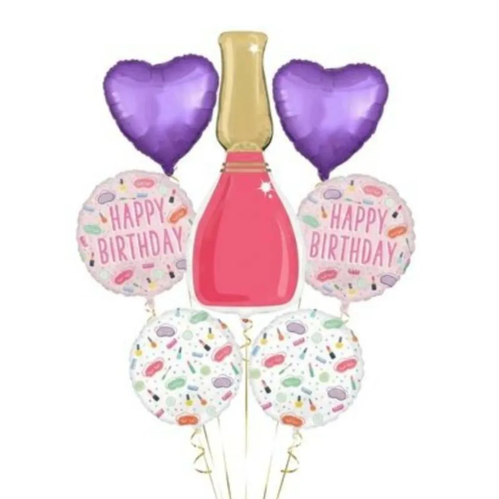 Spa Party Birthday Foil Balloon Bundle