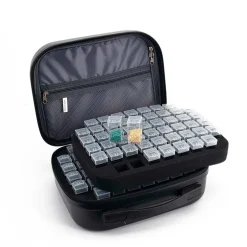 Sparkly Selections Black Diamond Painting Storage Case with 100 Containers