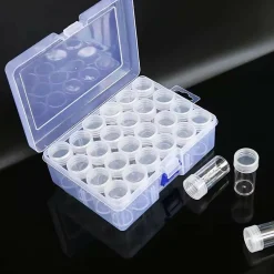 Sparkly Selections Clear Diamond Painting Storage Container with 24 Bottles