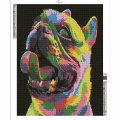 Sparkly Selections Colorful Pug Diamond Painting Kit, Round Diamonds