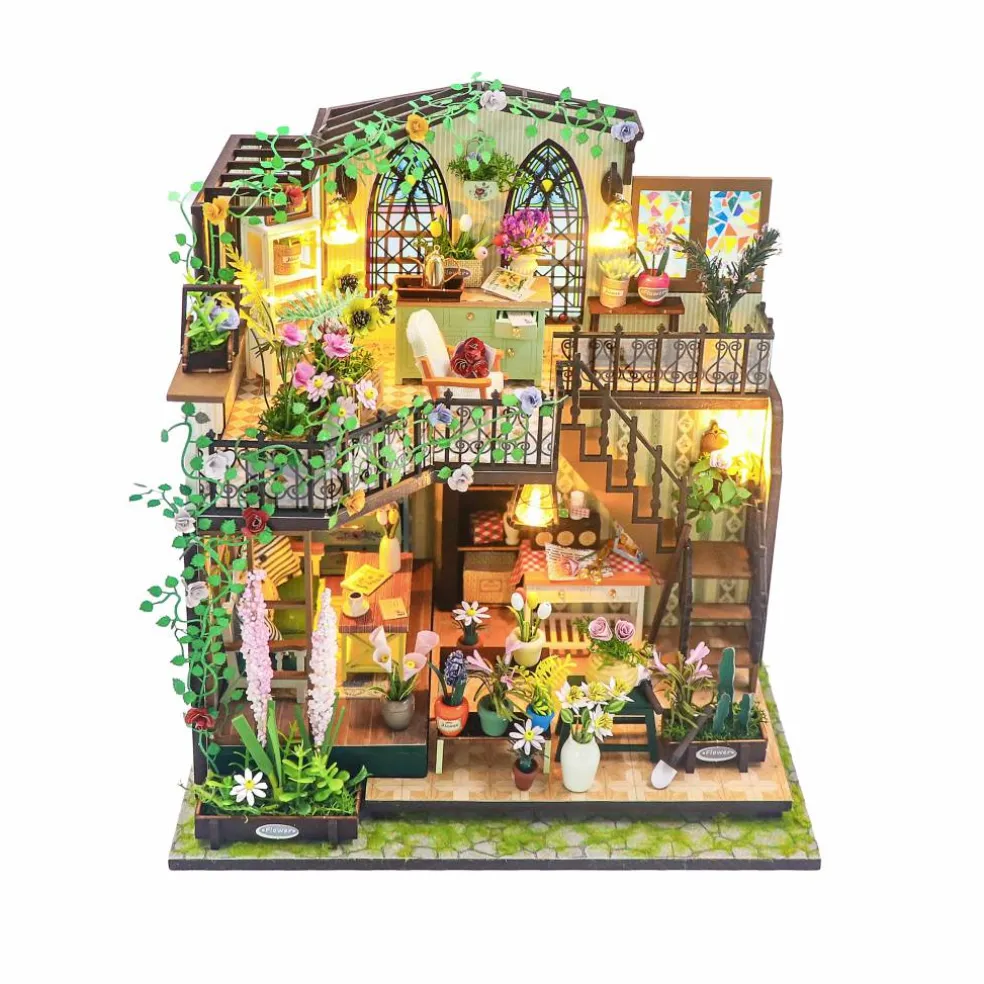 Sparkly Selections Daisy Flower House DIY Miniature Kit