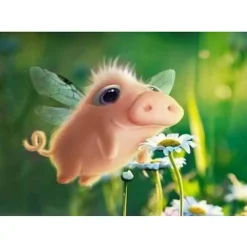 Sparkly Selections Piglet Fairy Diamond Art Kit, Round Diamonds