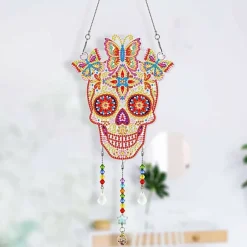 Sparkly Selections Skull and Butterflies Wall Hanger Diamond Painting