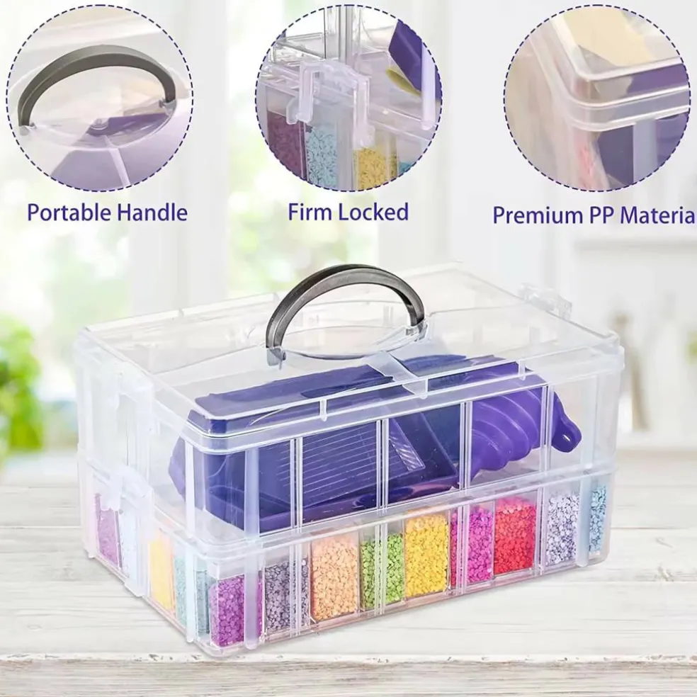Sparkly Selections 88 Slot Clear Stackable Diamond Painting Storage Set