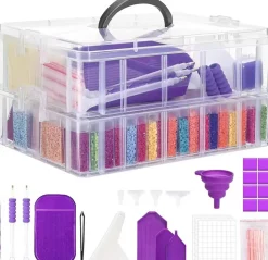 Sparkly Selections 88 Slot Clear Stackable Diamond Painting Storage Set