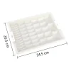 Sparkly Selections White Diamond Storage Box with 42 Compartment Bottles