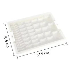 Sparkly Selections White Diamond Storage Box with 42 Compartment Bottles