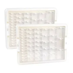 Sparkly Selections White Diamond Storage Box with 42 Compartment Bottles