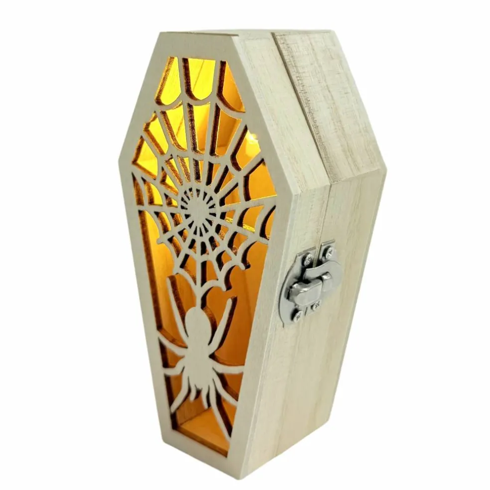 4.5" Spider Coffin DIY LED Wood Décor by Make Market®