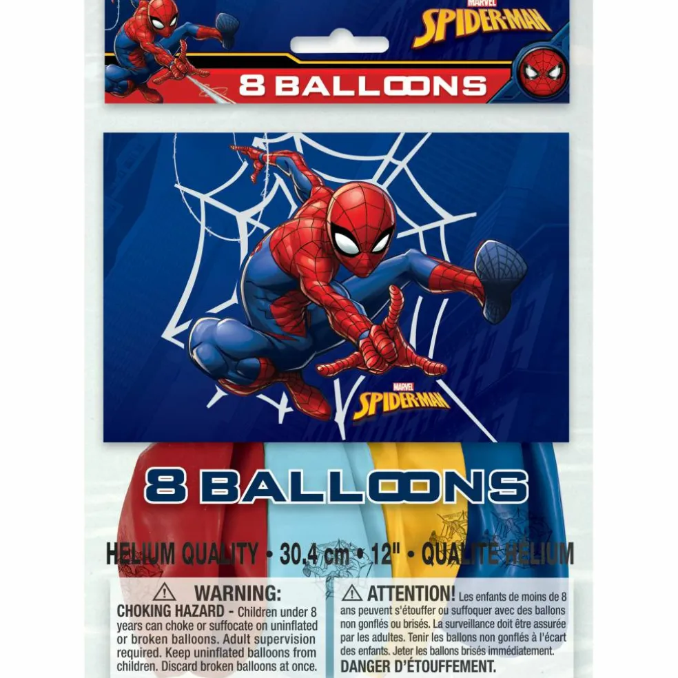 12" Spider-Man Latex Balloons, 8ct.