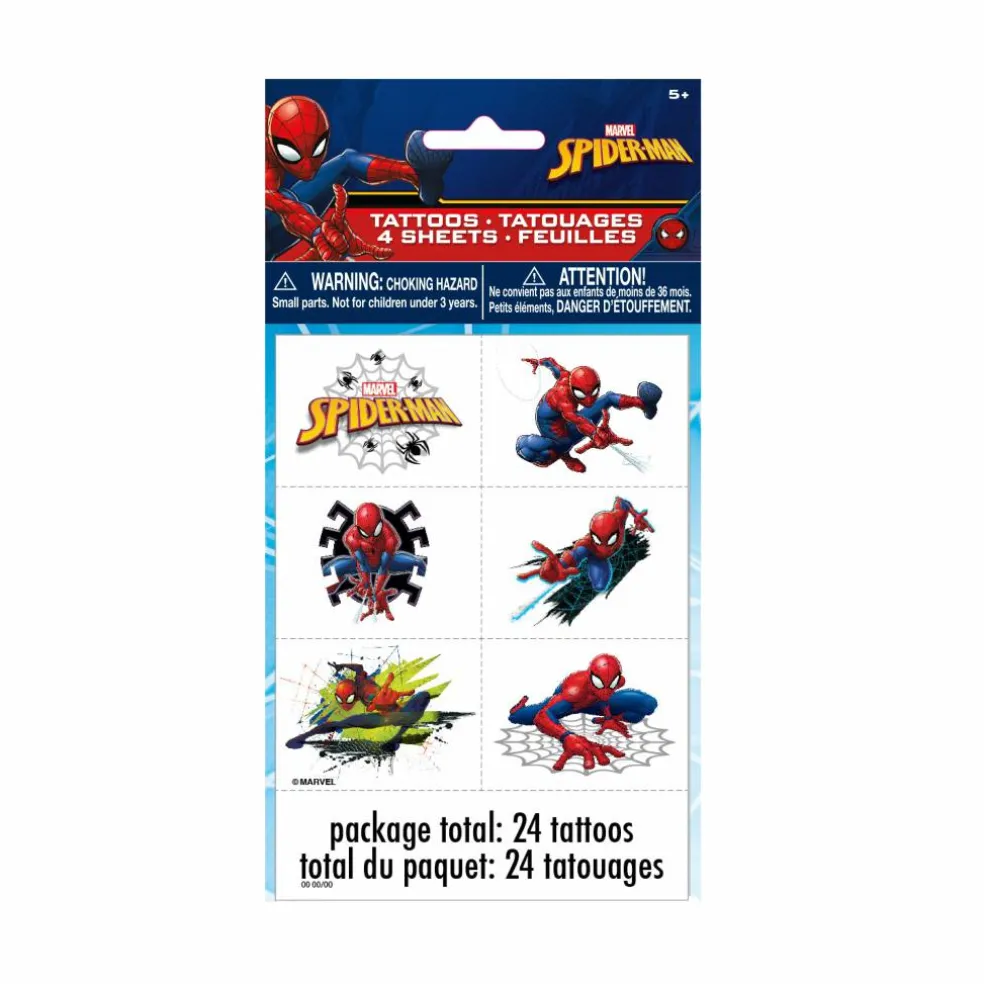 Spider-Man Temporary Tattoos, 24ct.