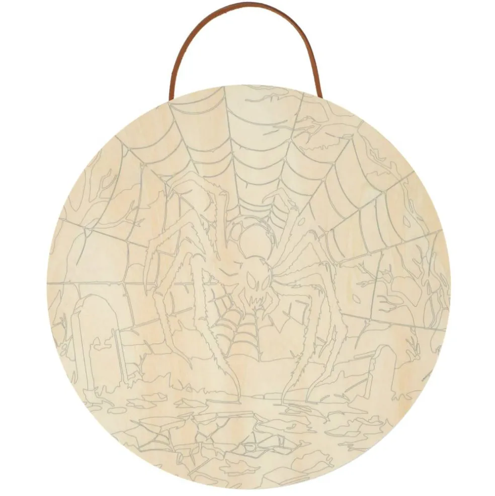 8" Spider Paint-by-Number Plywood Surface Kit by Artist's Loft®