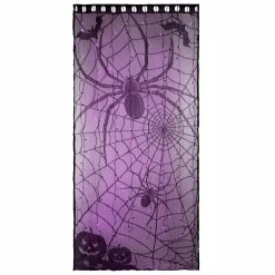 Spiders & Bats Purple LED Lighted Curtain Décor by Ashland®