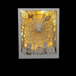 8.75" Spider's Web Shadow Box DIY LED Wood Décor by Make Market®