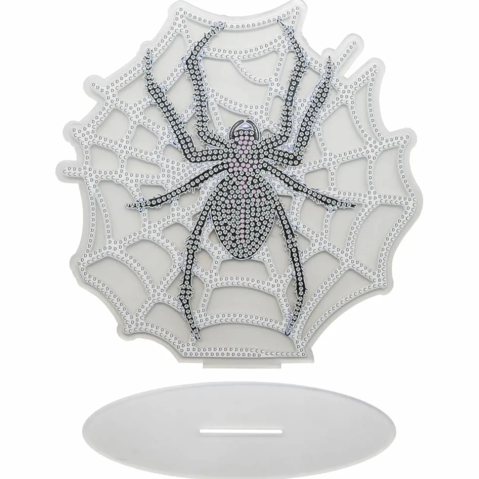 8" Spider Web Acrylic Surface Diamond Art Kit with Stand by Make Market®