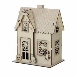 7.5" Spiderweb Cottage DIY LED Wood Décor by Make Market®