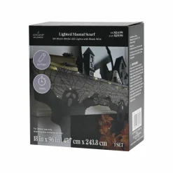 96" Spiderweb & Ghosts LED Lighted Mantel Scarf by Ashland®