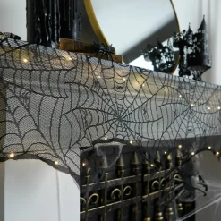 96" Spiderweb LED Lighted Mantel Scarf by Ashland®