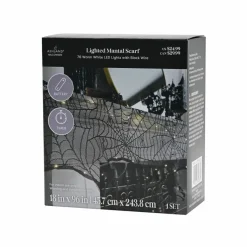 96" Spiderweb LED Lighted Mantel Scarf by Ashland®